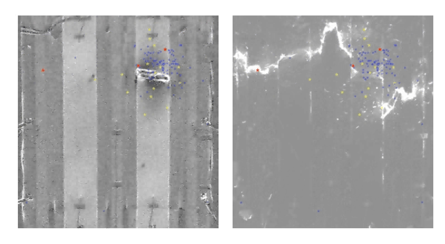 Mapping the acoustic emission onto the thermography imagery using NASA’s large area structural damage NDE technology confirms damage growth areas and determines where ultimate failure will occur.