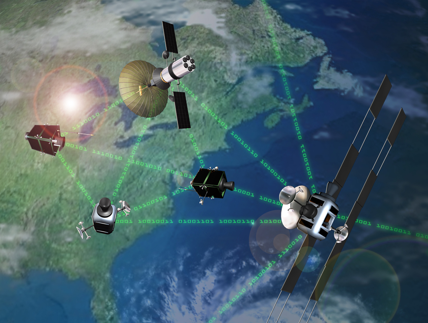 Cluster of satellites 