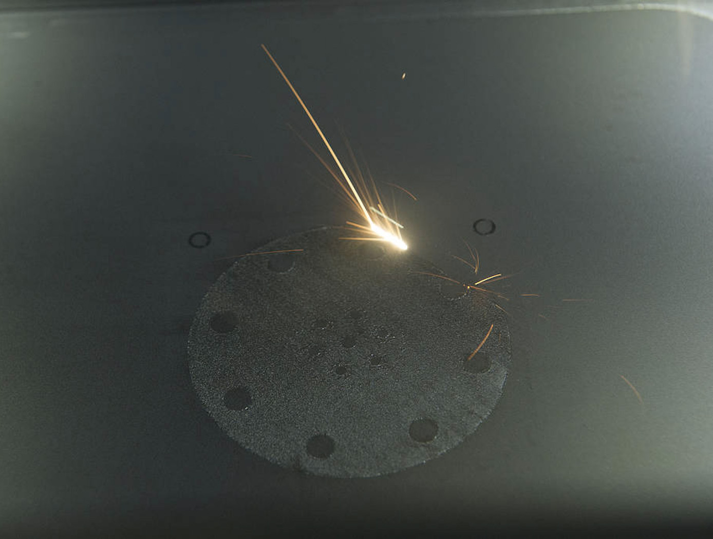 Selective laser sintering. Image Credit: NASA